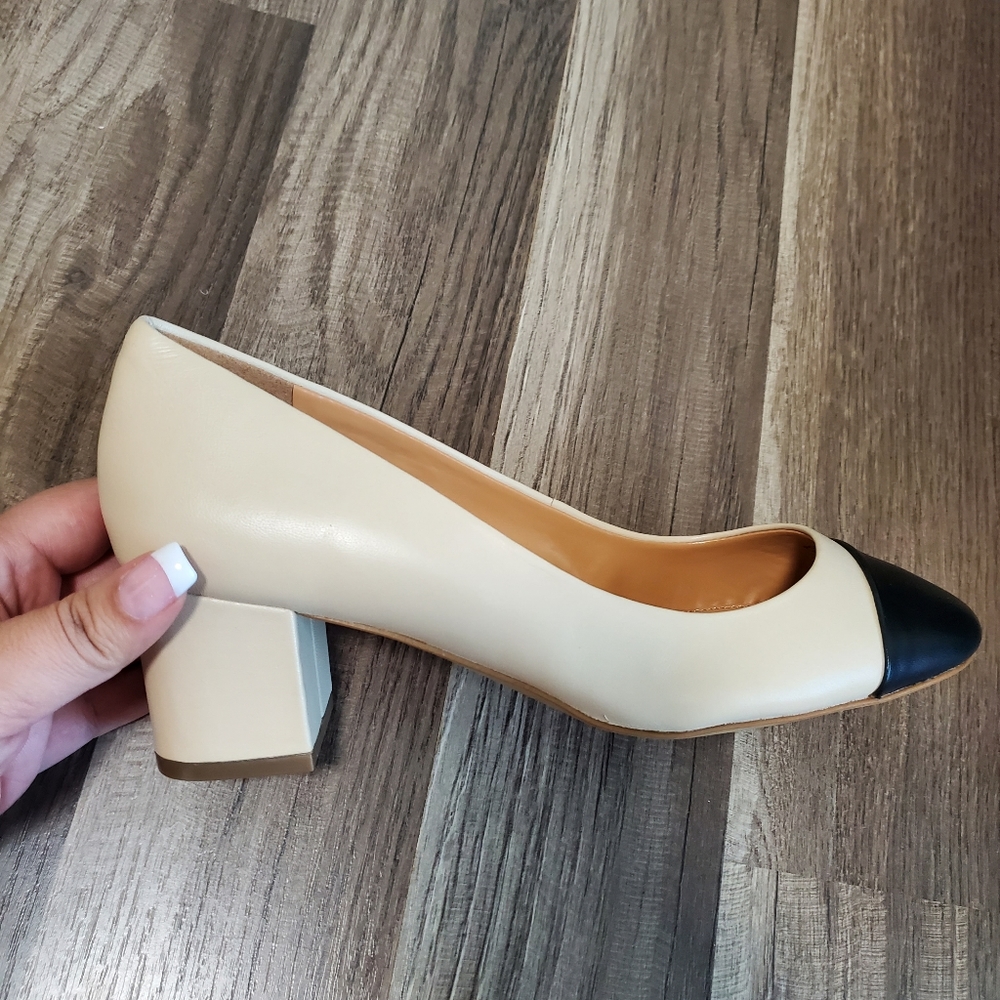 Brand New JCrew Bryn Leather Cap Toe Heels Size 8
